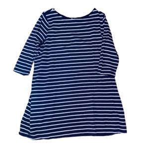 Striped crewneck sweater dress